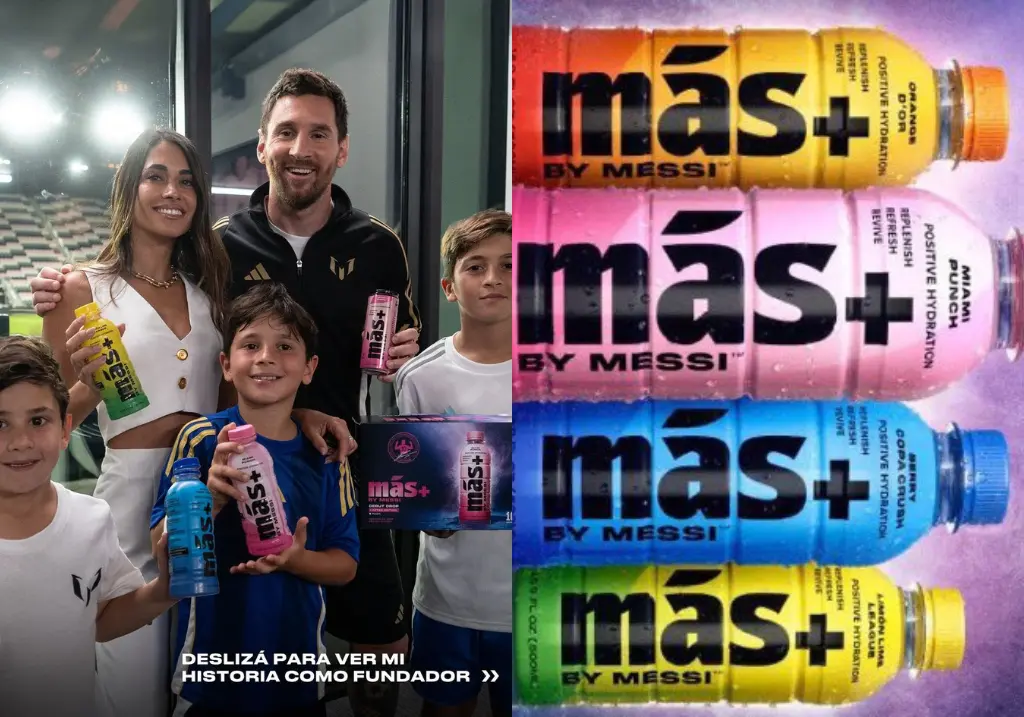 Lionel Messi Mas+ New Sports Drink vs. Prime